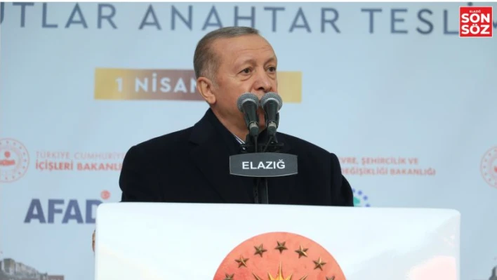 Cumhurbaşkanı Erdoğan, Elazığ'da depremzedelere seslendi

