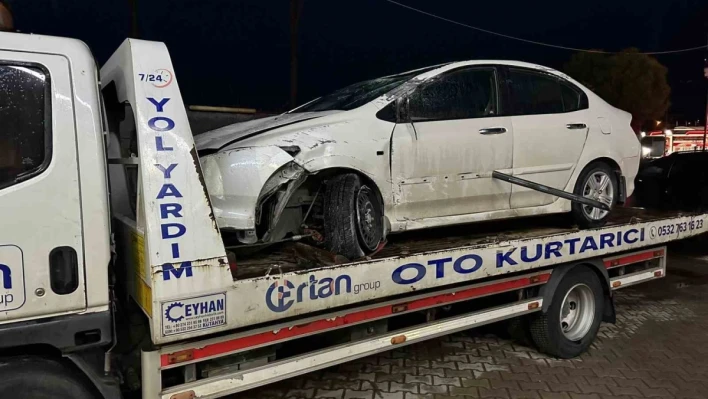 Elazığ'da otomobil, tünel içerisinde takla attı

