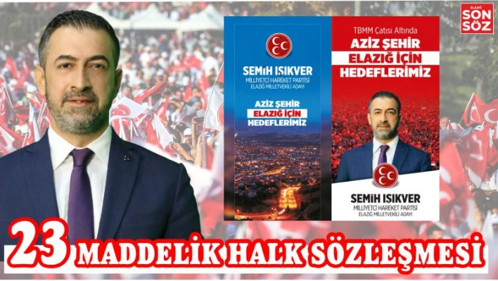 MHP'DEN 23 MADDELİK HALK SÖZLEŞMESİ