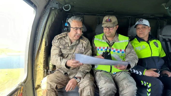 Elazığ'da helikopter destekli trafik denetimi yapıldı

