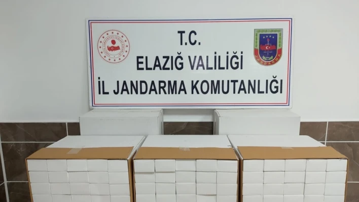 Elazığ'da 50 bin adet gümrük kaçağı makaron ele geçirdi
