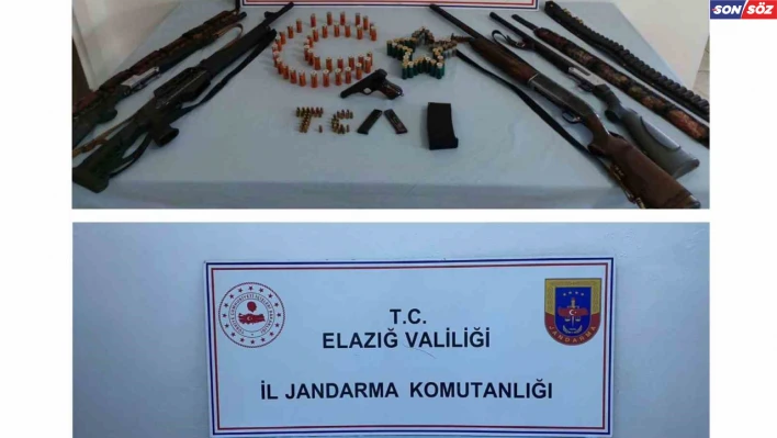 Elazığ 7 adet ruhsatsız silah ele geçirildi