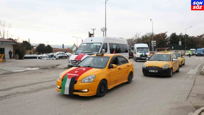 Elazığ'da 'Gazze'ye Yol Olduk' konvoyu