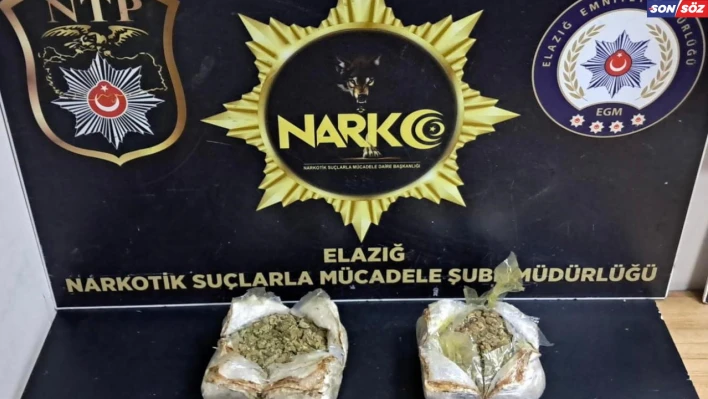 Elazığ'da 1 kilo 292 gram uyuşturucu ele geçirildi: 1 tutuklama