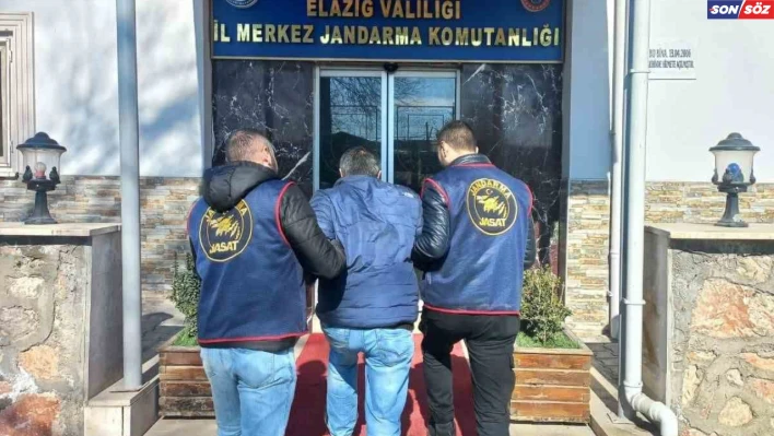 Elazığ'da 20 yıl kesinleşmiş hapis cezası bulunan şahıs jandarma ekiplerince yakalandı