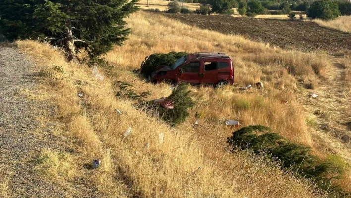 Elazığ'da hafif ticari araç şarampole uçtu: 1 ölü, 4  yaralı