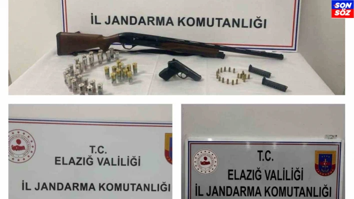 Elazığ'da ruhsatsız tüfek ve tabanca ele geçirildi