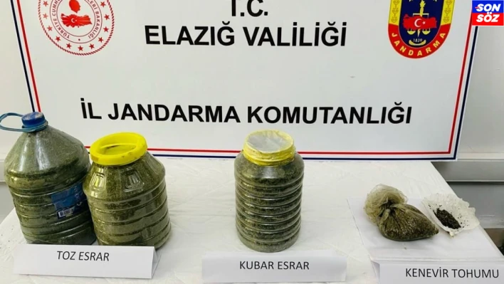 Elazığ'da toprağa gömülü vaziyette 14 kilo esrar ele geçirildi