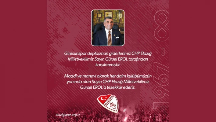 Gürsel Erol'dan Deplasman Desteği