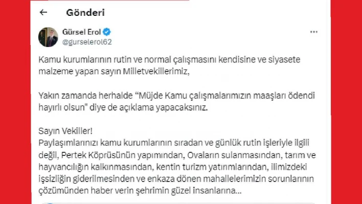 Gürsel Erol Tiye Aldı